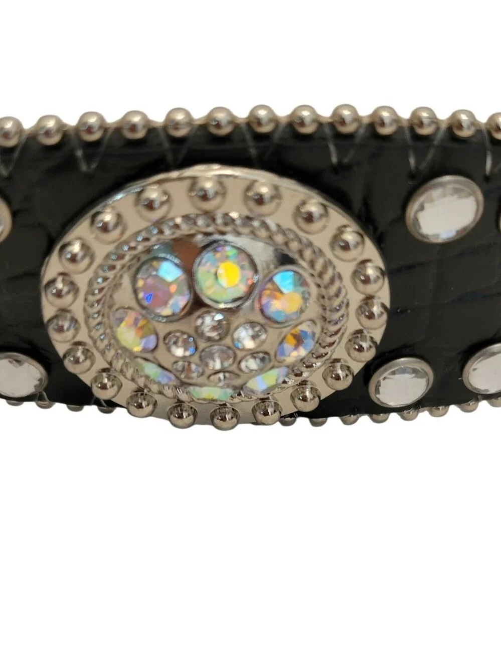 Blazin Roxx Black Leather Rhinestone Concho Western Belt S NWOT
